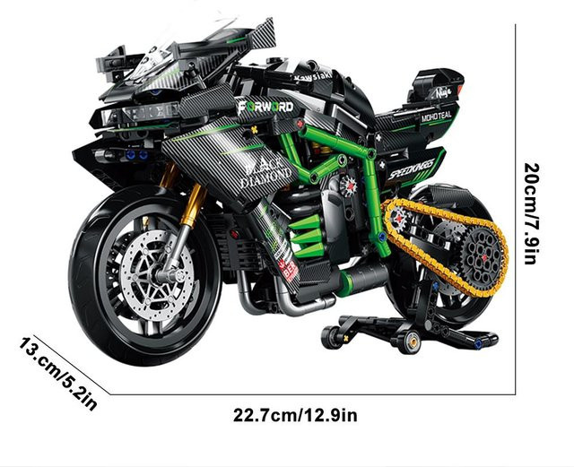 Linyi toy car Motorrad, Modellbausteine Set, 1:8, ab 6 Jahren - Bild 1