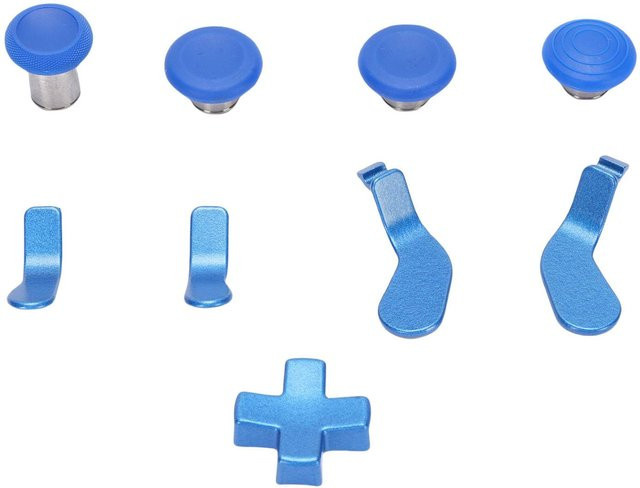 mfySpace Metall-Thumbsticks Ersatzset für Xbox Elite Controller Series 2 Core in Blau mit 4 Joysticks, 4 Paddles und 1 Standard-D-Pad - Bild 1