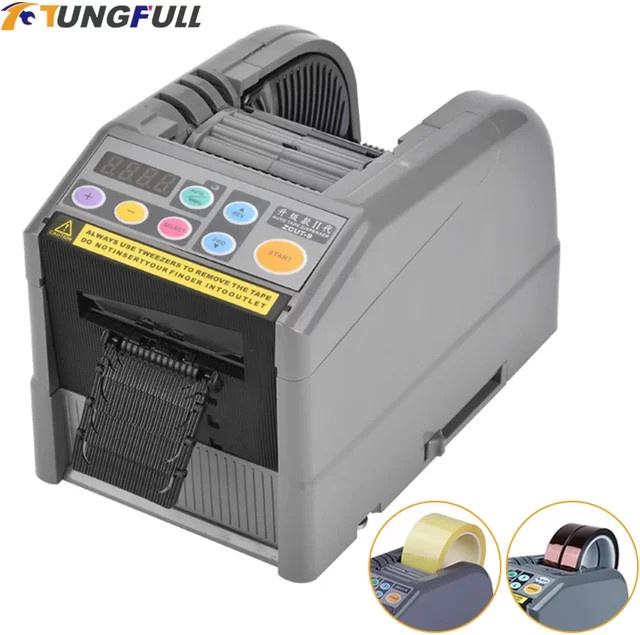 ZCUT-9 Automatischer Klebeband-Schneider und Papierschneider als Verpackungsmaschine und Klebebandspender für doppelseitiges Klebeband in Grau - Bild 1