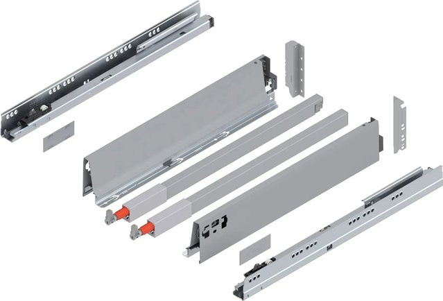 Blum C-Reling Tandembox antaro Vollauszug mit Blumotion Soft-Close, Grau, 1 Paar, Länge: 450 mm, Tragkraft: 30 kg - Bild 1