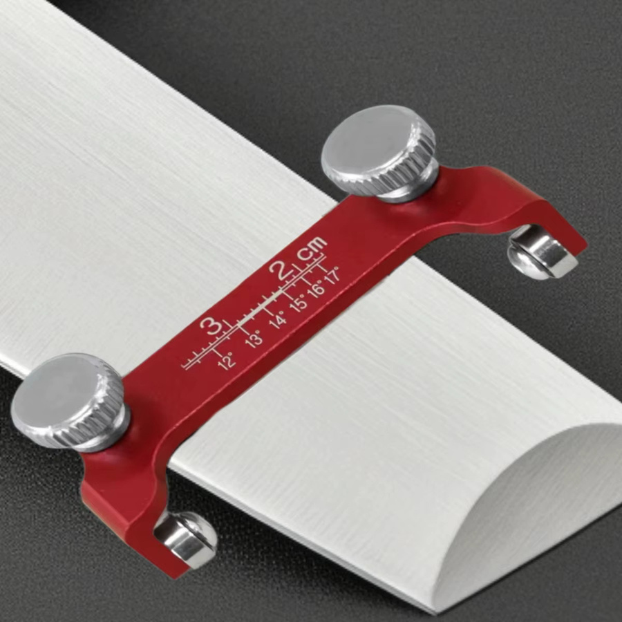JIGHOLE Meißelschärfer aus Aluminium mit fester Winkelskala und Rack-Führungsschiene in Rot - Bild 3