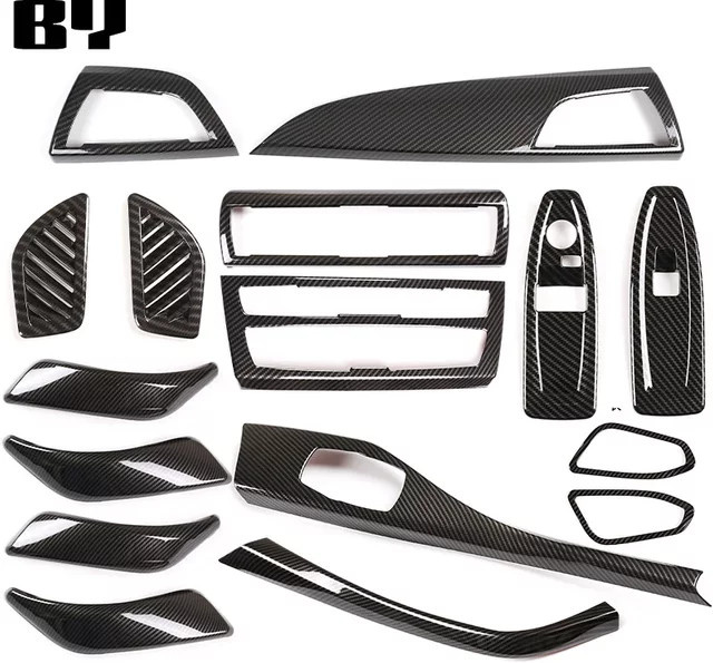 Cheya Carbon Faser Auto Innenraum Dekoration Aufkleber für BMW 1 2 Serie F20 F21 F22 F23 in Schwarz - Bild 1