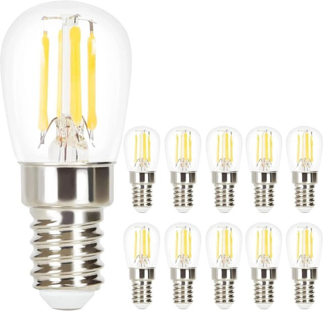 NETTLIFE LED Leuchtmittel aus Glas im 10er-Set, Filament-Design, E14, Transparent, Warmweiß, 2700 Lumen - Bild 1