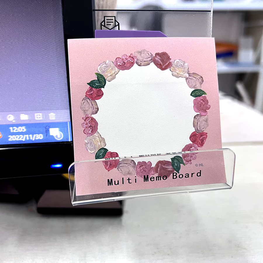 Transparente Acryl-Monitor-Nachrichtentafel mit Whiteboard und Handy-Aufbewahrungsregal für das Büro - Bild 6