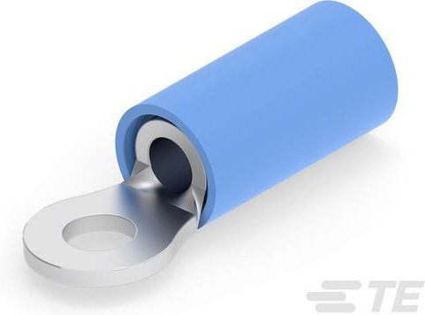 TE Connectivity Ringkabelschuh blau, Querschnitt max. 2,62 mm², Loch-Ø 3,02 mm, teilisoliert - Bild 1