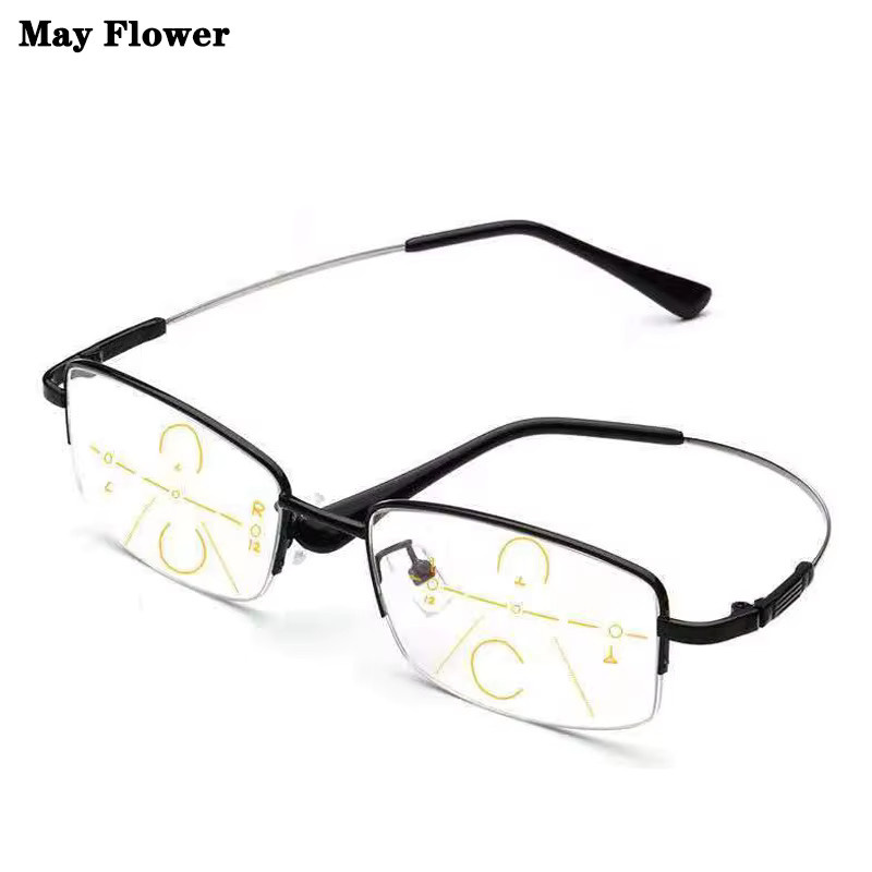 Mai Blume Lesebrille, Halbrahmen, Titan, rechteckig, Herren, +4 - Bild 2