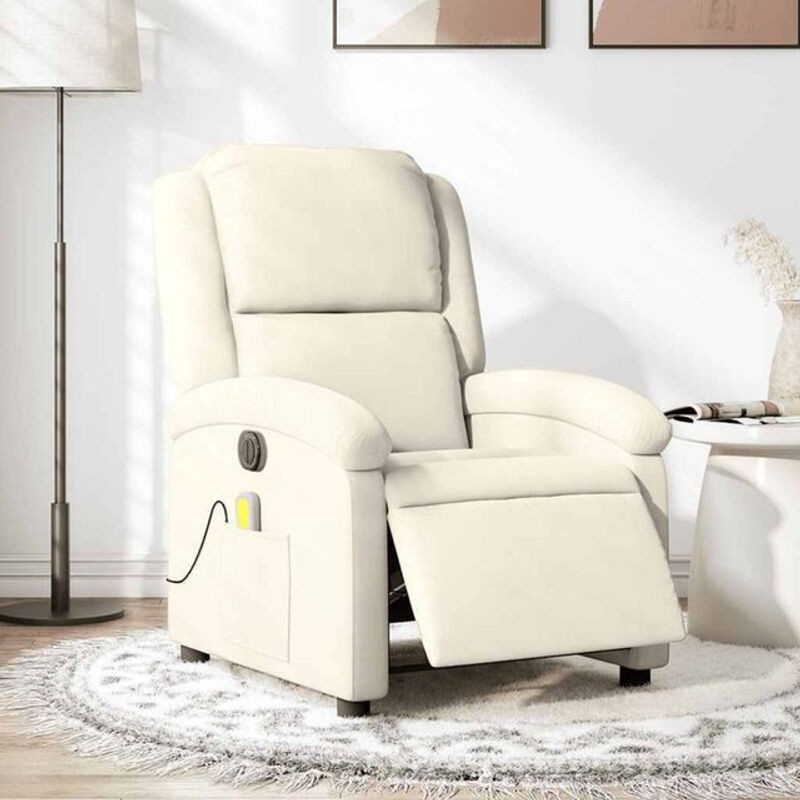 Elektrischer Relaxsessel von Vidaxl in Beige aus Samt und Polyester - Bild 1