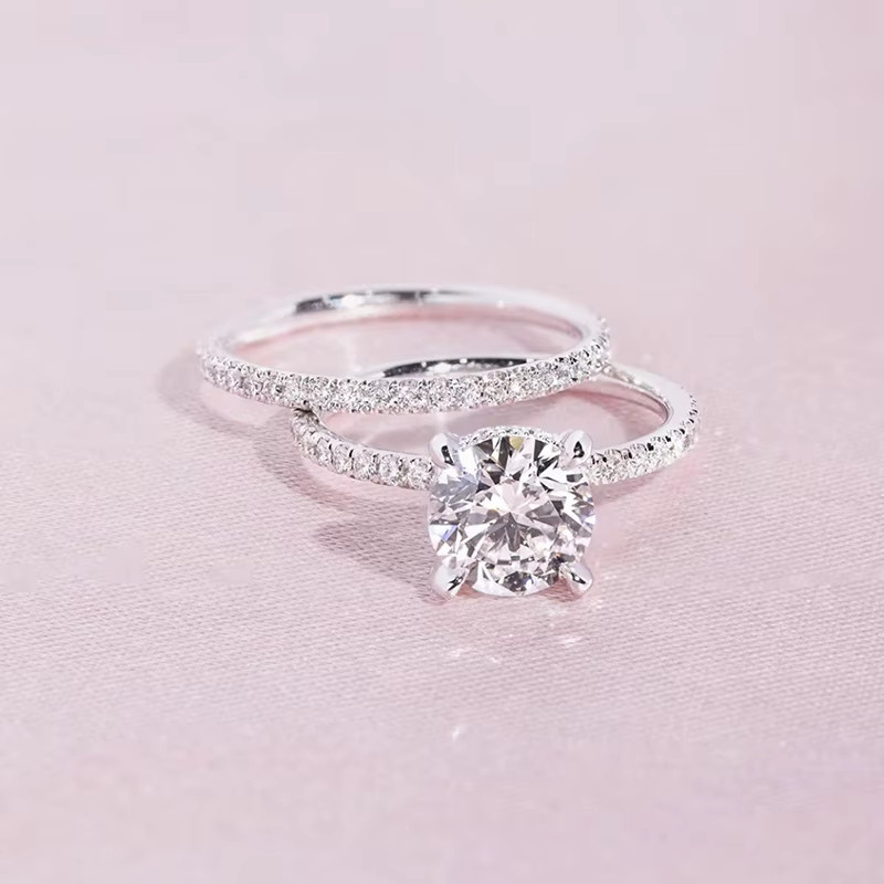 Huitan Ringset 2-teilig, Silber, Zirkonia, Damen - Bild 2