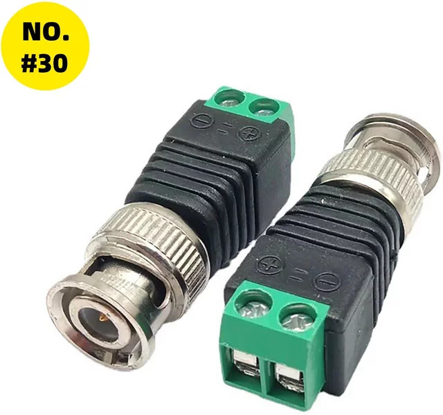 QXNY 4-teiliges BNC-Adapter-Set mit RCA Q9 HD-Videosteckern für CCTV-Kameraüberwachung und Radioantennen, koaxial und lötfrei - Bild 1