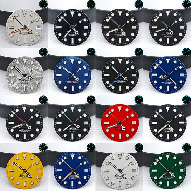 Dwayne Campbell Zifferblatt für GMT-Uhrenmodifikation, Silber, Unisex - Bild 1