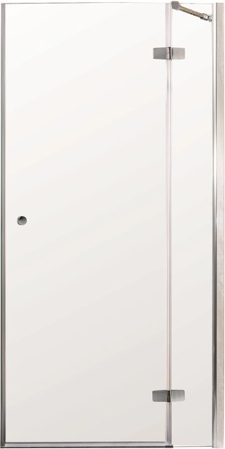 Sanotechnik Symphony Drehtür mit Klarglas und Easy-Clean-Beschichtung, Farbe Silber, B: 75 cm, H: 195 cm, Anschlag Rechts - Bild 1