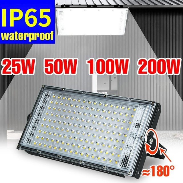 200W LED Flutlicht Strahler Schwarz Wasserdicht für Outdoor Balkon und Korridor mit CCT Farbtemperaturwahl - Bild 1