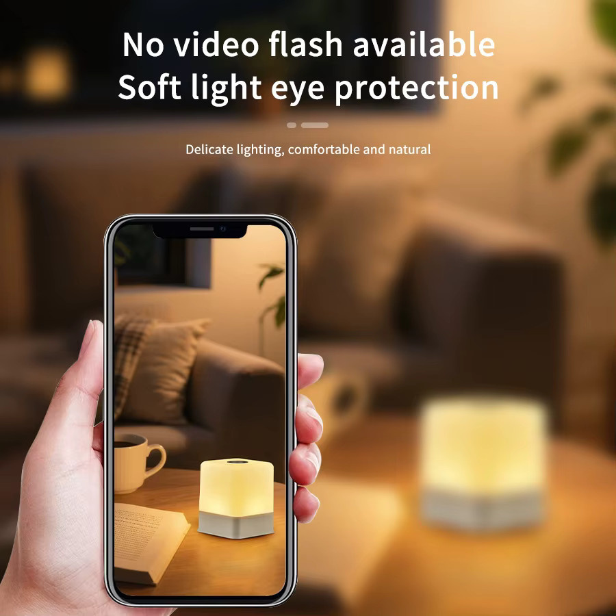 GGBEE LED Touch-Nachtlicht Weiß, dimmbare wiederaufladbare Nachttischlampe für Kinderzimmer und Schlafzimmer - Bild 2