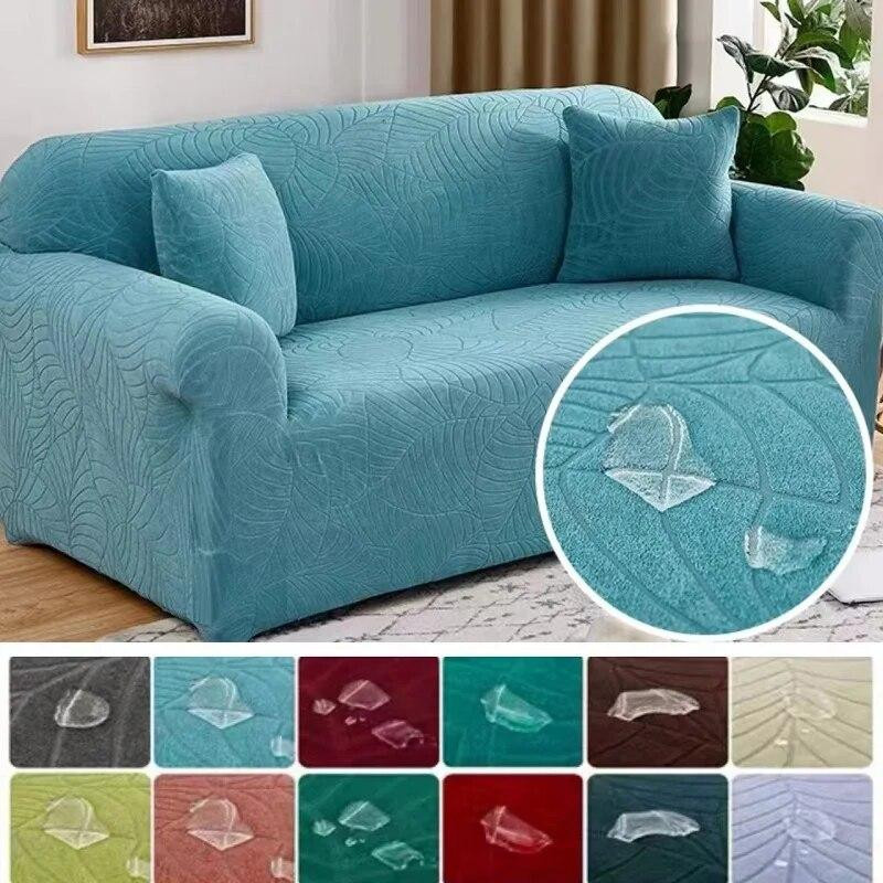 Binchi Outdoor Equipment Wasserdichter und elastischer Sofabezug aus dickem Polarfleece für Ecksofas und Sessel, Farbe: Grau, Breite: 90-140 cm - Bild 2