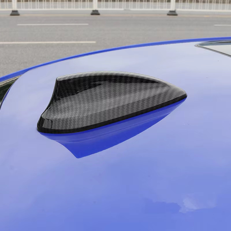 Auto Shark Fin Antenne Abdeckung in Carbon-Optik für BMW 3er 4er 5er Serie, Farbe: Schwarz - Bild 4