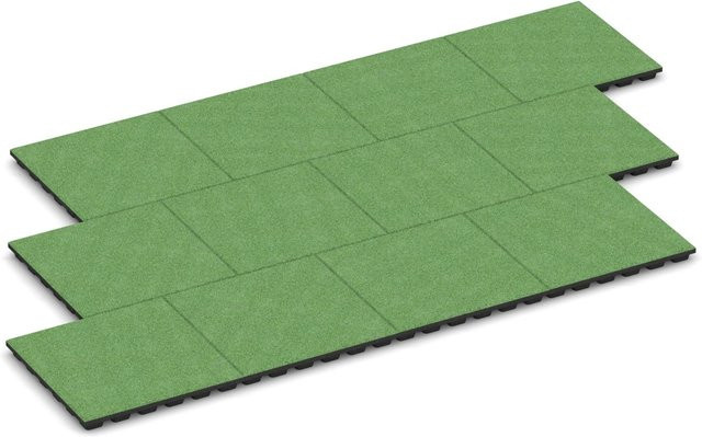 WARCO Fallschutzplatte aus Gummigranulat in Lindgrün, B/T/H: 50 x 50 x 4,8 cm - Bild 1