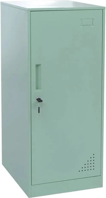 MCW Spind MCW-P63 Schließfachschrank aus Stahl mit Kleiderstange und Regalböden, Farbe: Mintgrün, B/T/H: 90 x 38 x 45 cm - Bild 1