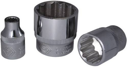 C.K Steckschlüsseleinsatz Außen-Sechskant 21mm 1/2 Zoll in Silber aus Chrom-Vanadium - Bild 1