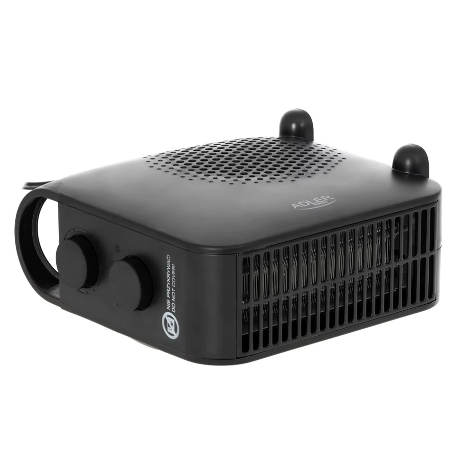 Elektrischer Fan Heater von Adler mit 2000 W, Thermostat und Lüfterfunktion in Schwarz - Bild 3