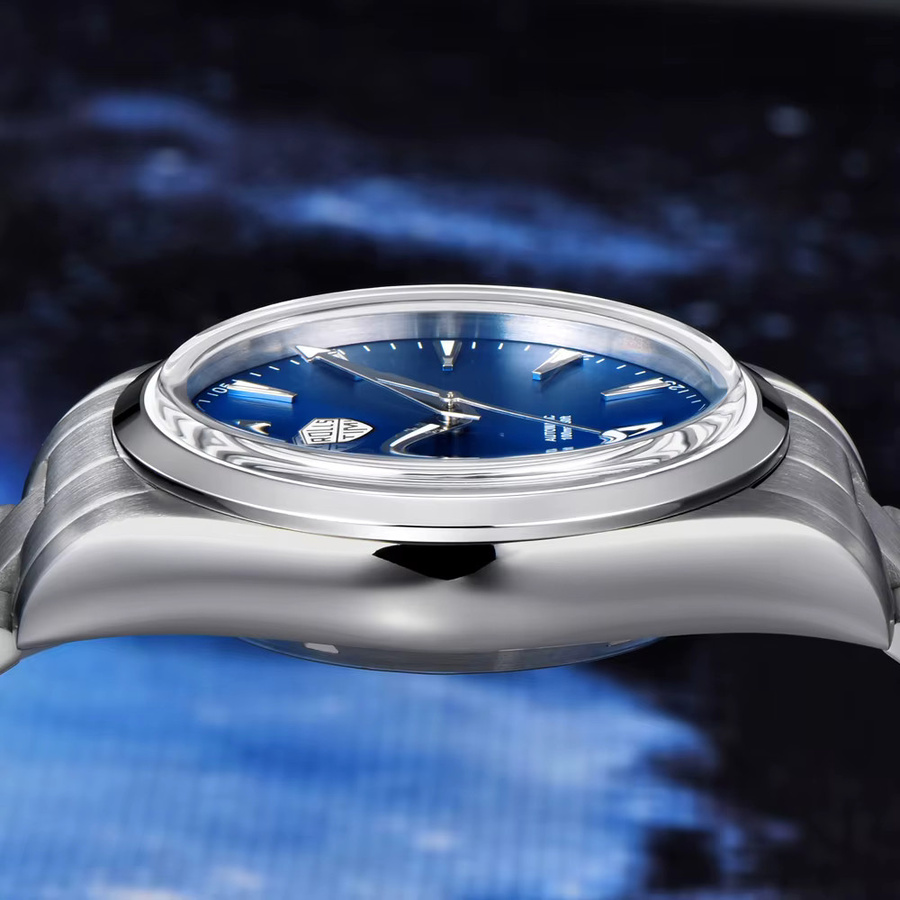 Rollstimi Armbanduhr, Automatik, Edelstahl, Blau, Herren - Bild 3