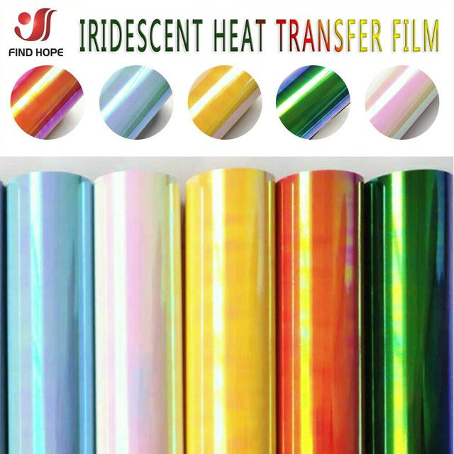 Holografische HTV Transferfolie zum Aufbügeln für Kleidung und DIY-Projekte, Multicolor, B: 30 cm, T: 25 cm - Bild 1