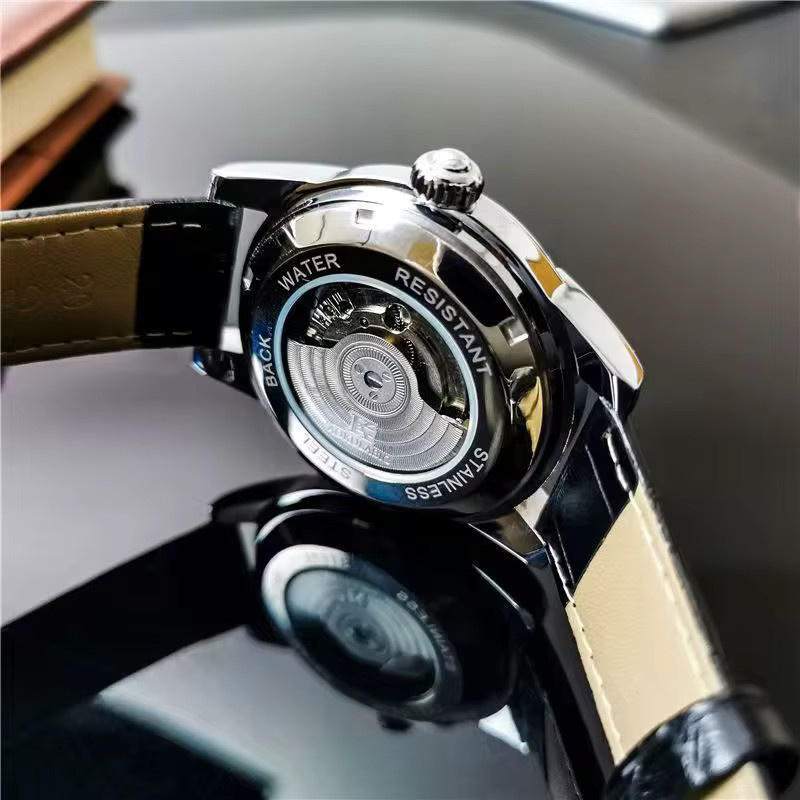 AOKULASIC Armbanduhr Automatik, Tourbillon, Diamant, Gold, Blau, Herren - Bild 2