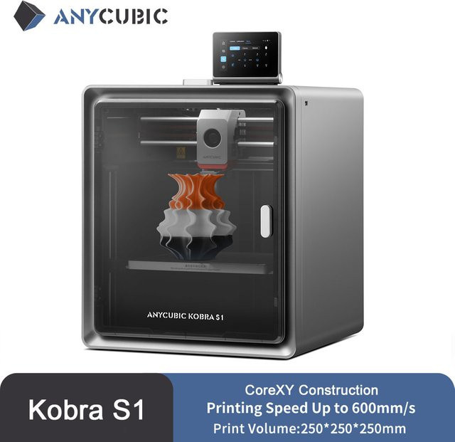Anycubic Kobra S1 FDM 3D-Drucker mit Core XY Struktur, bis zu 600 mm/s Geschwindigkeit und hoher Präzision - Bild 1