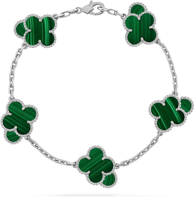 Wucifang Jewelry Armband, Kleeblatt, Silber, grau, Damen - Bild 1
