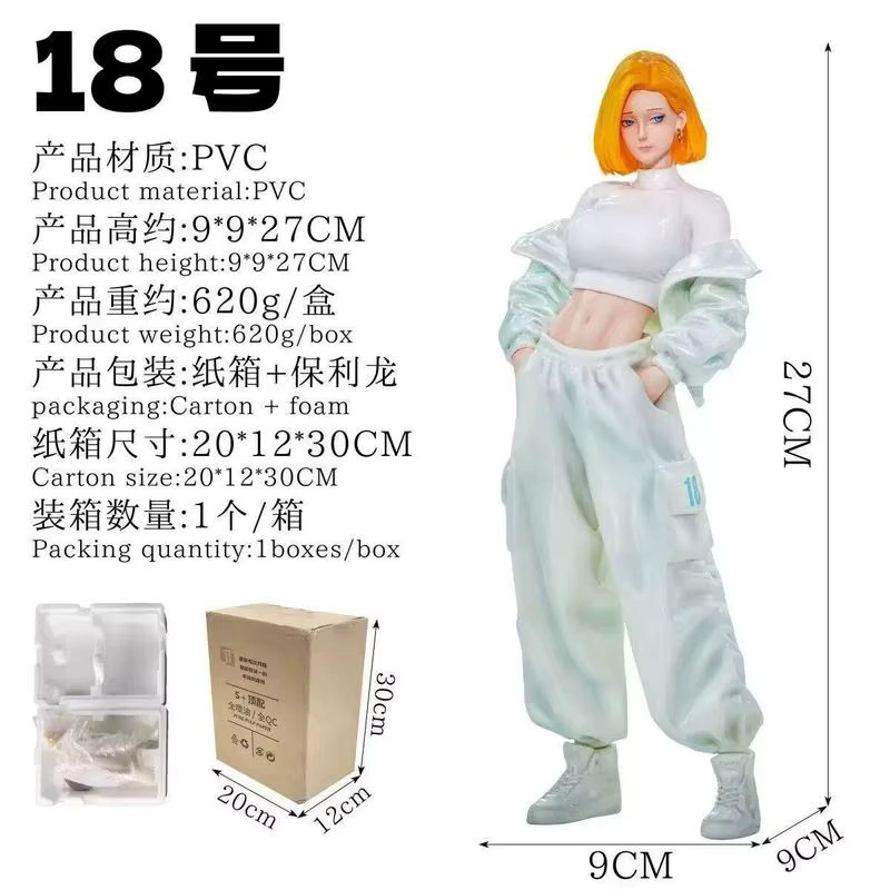 Bandai Dragon Ball Z Android 18 Anime Figur aus PVC als Sammelstatue und Modell für Erwachsene - Bild 3