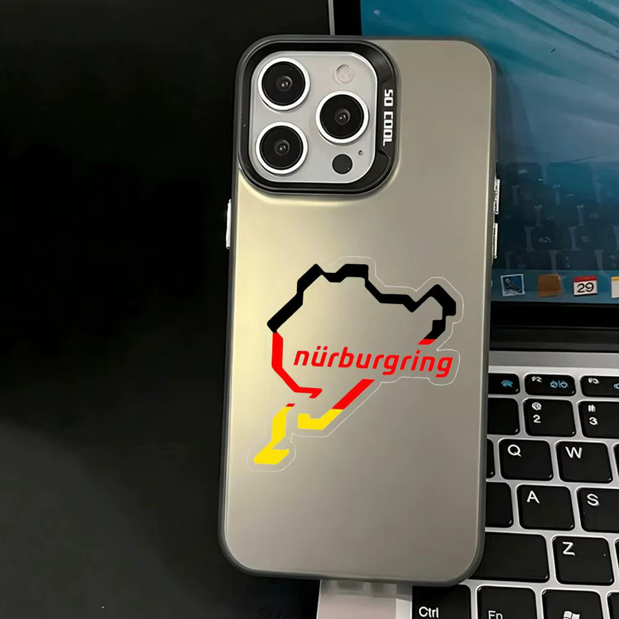 Nürburgring Deutschland Handyhülle für Apple iPhone 17 16 15 14 13 12 11 Pro Max – Mattierte Laser-Aurora Schutzhülle mit Stoßfestigkeit - Bild 2