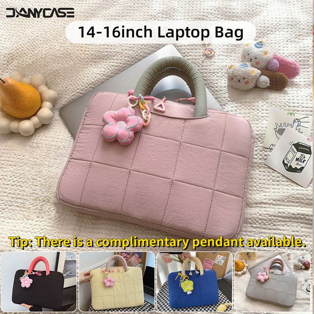 DANYCASE Laptop-Hülle für 14 und 16 Zoll in Pink, leichte Notebook-Tasche und Tragbare Aktentasche für Pendler - Bild 1