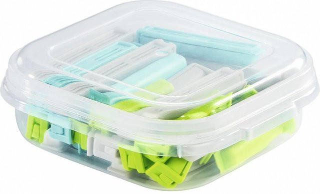 XavaX Verschlussclips-Set mit Aufbewahrungsbox, Mehrfarbig, 30 Stück - Bild 1