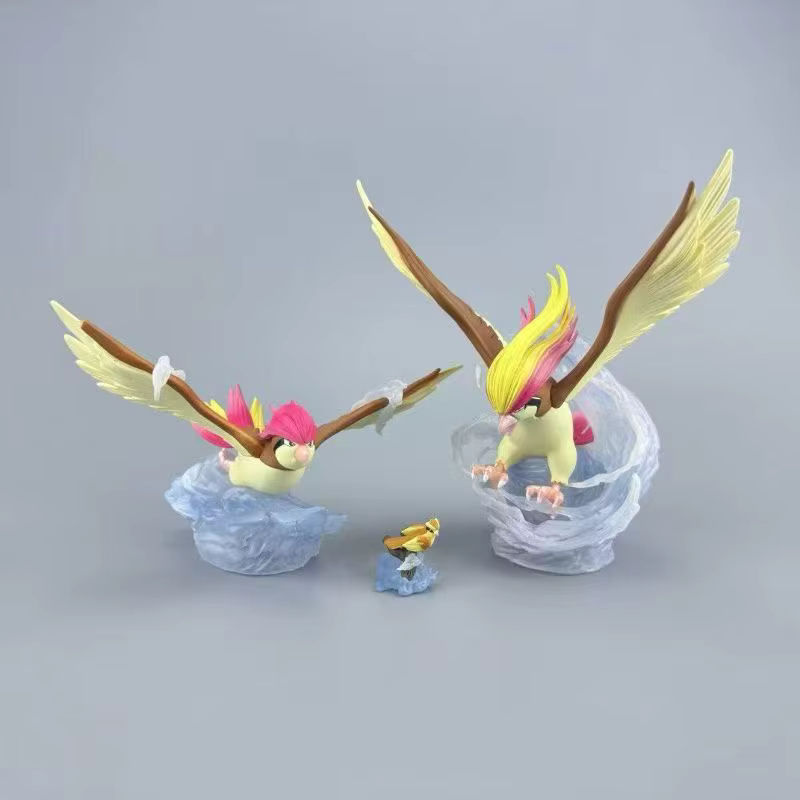 Pokemon Pidgeot Anime Figur aus Kunststoff, mehrfarbig, Modell Spielzeug für Sammler, Höhe: 3-17 cm - Bild 2