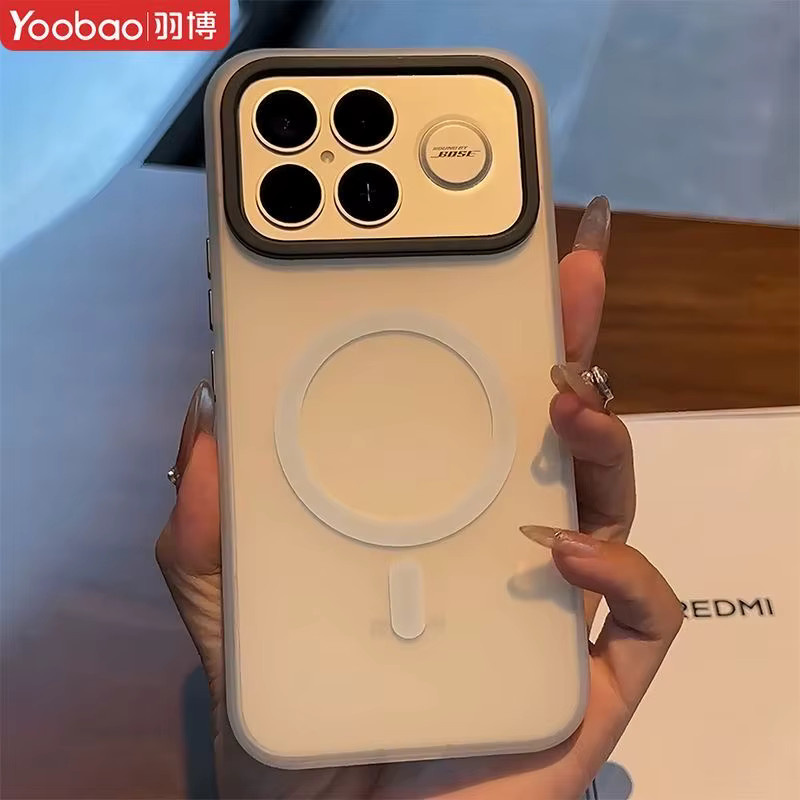 Luxus Magnet Acryl Schutzhülle für Xiaomi POCO F8 Pro und F8 Ultra in Weiß mit MagSafe Wireless Charging Unterstützung - Bild 2