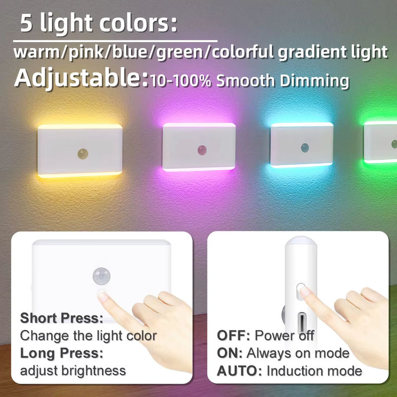 SHENZHITECH Tragbare Nachtlampe in Weiß mit Griff, Touch-Schalter und dimmbarer LED, wiederaufladbare Tischlampe mit Typ-C-Ladefunktion für Schlafzimmer und Outdoor - Bild 3