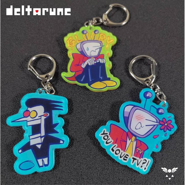 Deltarune Tenna Spamton G. Spamton, 2D Acryl Shake Schlüsselanhänger, Taschenanhänger - Bild 1
