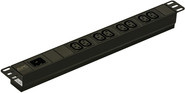 APC Easy Basic Rack PDU EPDU1016B Stromverteilungseinheit Schwarz mit 8 IEC 60320 C13 Ausgängen und IEC 60320 C20 Eingang, 1U - Bild 1