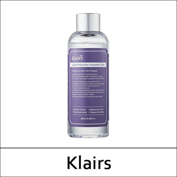 Klairs Supple Preparation Unscented Toner, 180 ml, mit Panthenol und Aloe Vera - Bild 1