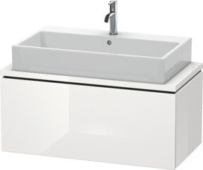 Duravit Waschtischunterschrank Compact L-Cube in Weiß Hochglanz mit 1 Auszug, B: 92 cm, T: 47,7 cm, H: 40 cm - Bild 1