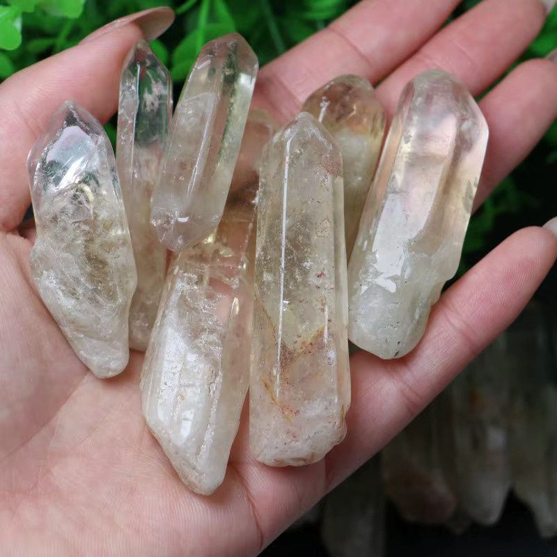 Natürlicher Citrin-Quarz Einzelpunkt von CrystalHola in Hellgelb, 100 g - Bild 3
