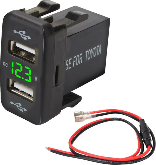 Dual USB QC Auto-Steckdosen-Ladegerät mit 4,2 A Schnellladung für 12–24 V, Schwarz - Bild 1