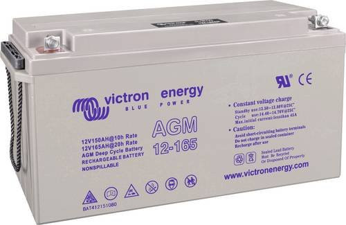 Victron Energy Blue Power Solarakku 12V 165Ah Blei-Vlies AGM in Grau B/H/T: 48,5 x 24 x 17,2 cm mit M8-Schraubanschluss - Bild 1