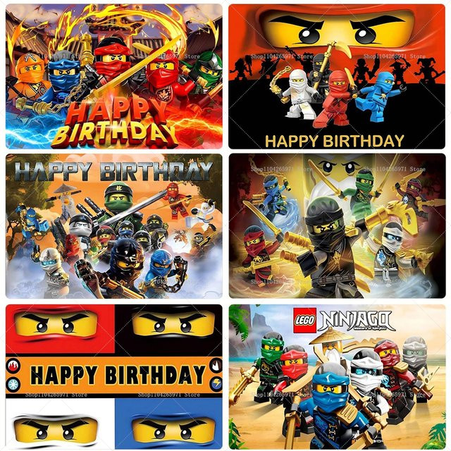 Disney Ninjago Spinjitzu Party-Hintergrund Banner für Kindergeburtstage in Mehrfarbig - Bild 1