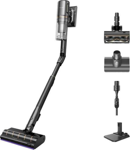 Dreame V20 Pro Akku Staubsauger bagless in Grau mit LED-Scheinwerfer und Anti-Tangle-Walze - Bild 1