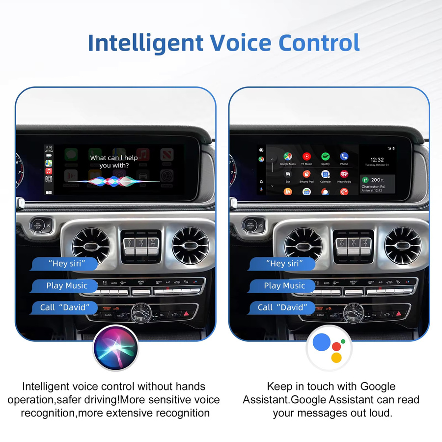ANYFAR Kabelloser CarPlay und Android Auto Decoder Box Adapter für Mercedes Benz NTG6 und MBUX Systeme ab 2019 in Schwarz oder Silber - Bild 5