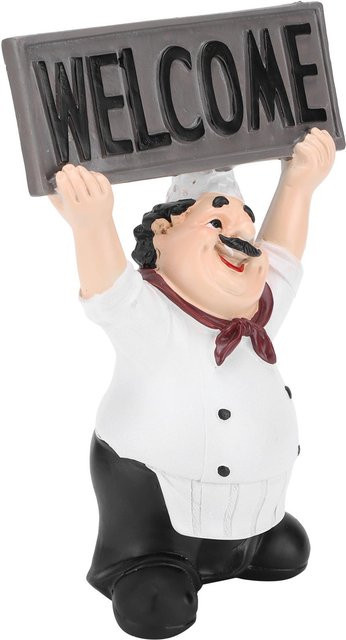 GoolRC Koch-Skulptur Willkommen Hände hoch aus Harz für Bäckerei Café und Restaurant - Bild 1