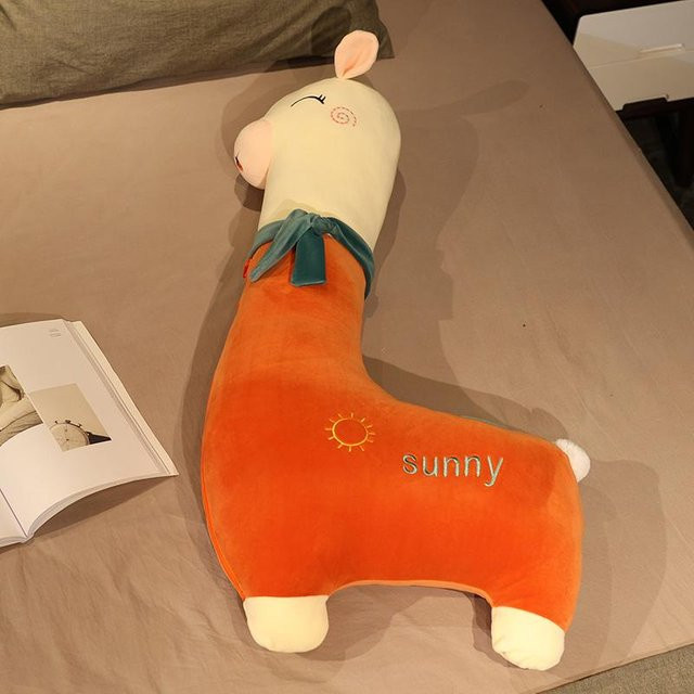Linyi toy Alpaka Plüschtier, orange, 100cm - Bild 1