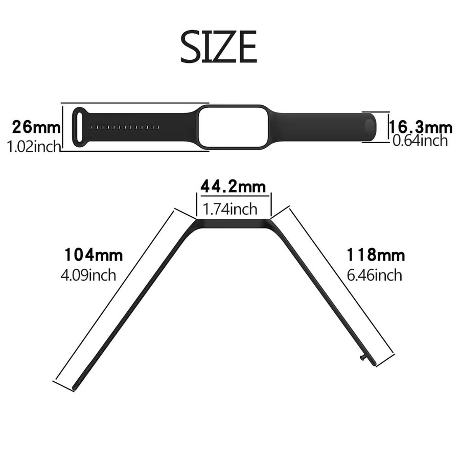 Xiaomi Uhrenarmband Silikon, 3er-Pack, Mischfarben, Redmi Band 2, Mi Band 8 Active - Bild 2