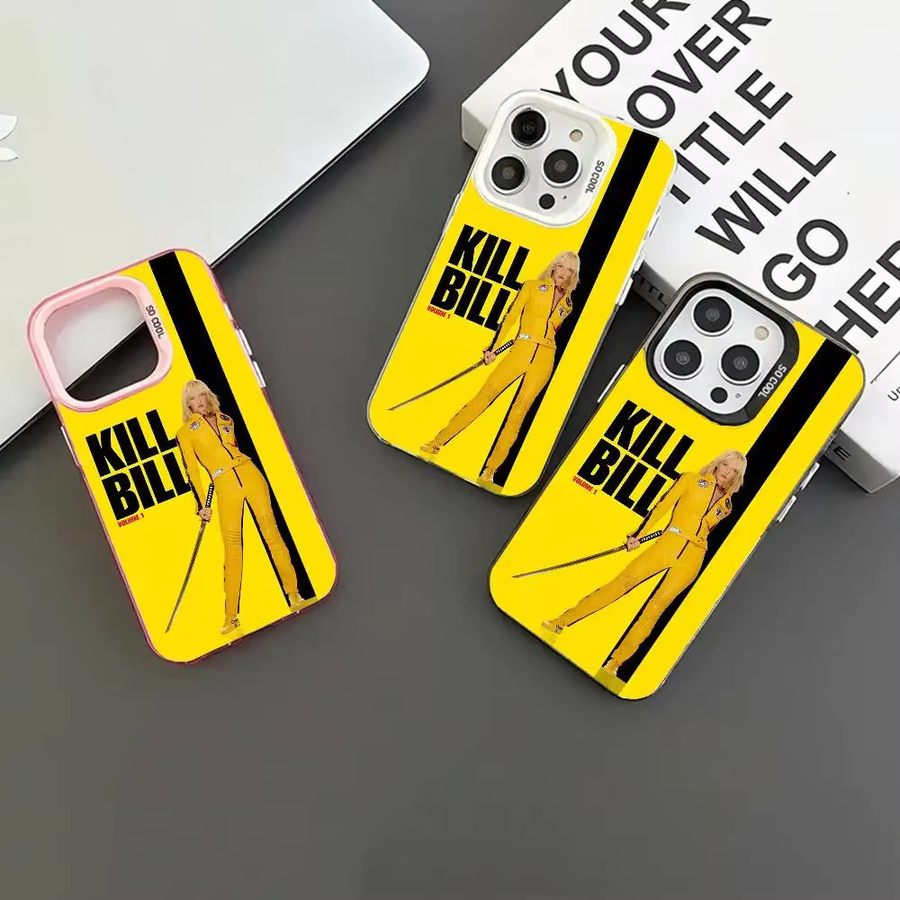 Stoßfeste Kill Bill Film Handyhülle für iPhone 11 bis iPhone 17 Pro Max Plus in Silber - Bild 2