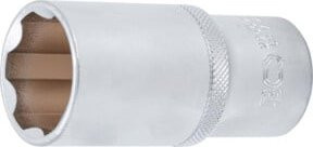 BGS Steckschlüssel-Einsatz Super Lock tief Antrieb Innenvierkant 1/2 Zoll SW 28 mm in Silber - Bild 1